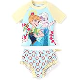 Disney Princess Frozen Marvel Elsa Minnie Toddler Girl Swimsuit Tankini Bathing Suit 2 Piece Swimwear UPF 50+ Rashguard