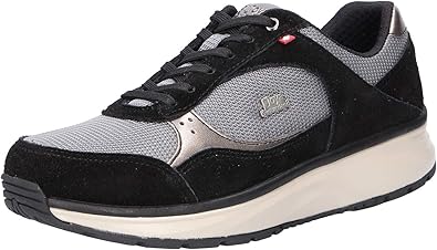 womens black and silver trainers