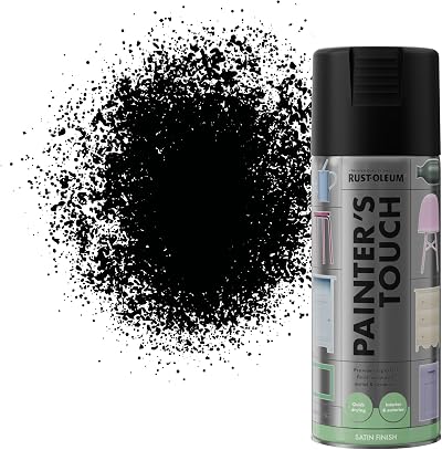Rust-Oleum Painter's Touch Spray Paint Aerosol Satin Black 400ml