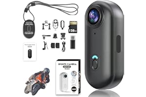 POV Camera for Motorcycle Helmet – 4K Action Camera with Wide-Angle, Loop Recording, Waterproof + Free 128GB Memory Card for 