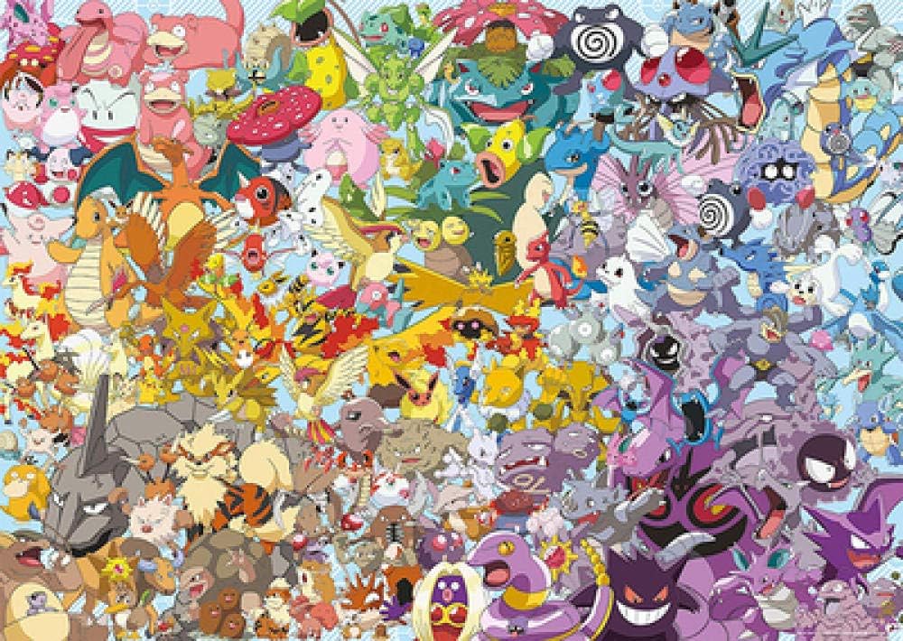 FPRW Puzzle 1000 Pieces Wooden, Anime Pokemon Puzzles, Jigsaw Game Educational Toys Decorative Painting Gift