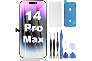 ZOETEC Screen Replacement for iPhone 14 Pro Max, [Support Face ID] Full HD Retina Display Touch Screen Digitizer Frame Assembly with Repair Tools Kit and Waterproof Adhesive