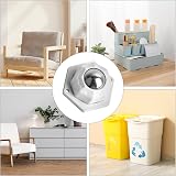 YSDMY 8 Pcs Self Adhesive Castors 20mm White 360° Rotation with 2 Holes view 7