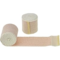 Dealmed 10 Pack 2" Elastic Bandage Wrap with Self-Closure, Comfort Compression Roll, 4.5 Yards Stretched