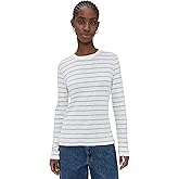 Vince Women's Striped Long Sleeve Crew Tee