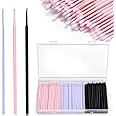 300pcs Disposable Micro Applicators brushes,JASSINS Eyelash Extensions Microfiber Wands Applicator Brush,False Eyelashes Brush Clean Mascara swabs(2.0 mm With Container)
