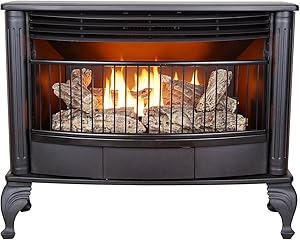 ProCom QNSD250RT Ventless Dual Fuel Stove-25,000 BTU, Large, Black