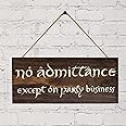 GIMIPATS Wood Sign Good Coffee Is A Pleasure Good Friend Are A Treasure For Friends,Coffee Bar,Gift, Indoor Outdoor 6" X 12" Sign (No Admittance Except On Party Business, 12 X 6inch)