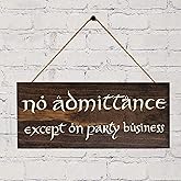 GIMIPATS Wood Sign No Admittance Except On Party Business 12 X 6inch | Good Coffee Is A Pleasure Good Friend Are A Treasure, For Friends, Coffee Bar, Gift, Indoor Outdoor