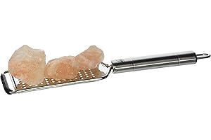 Himalayan Chef Grater with 3 Pink Salt Chunks, 6 Oz, Salt Chunks With Stainless Steel Grater