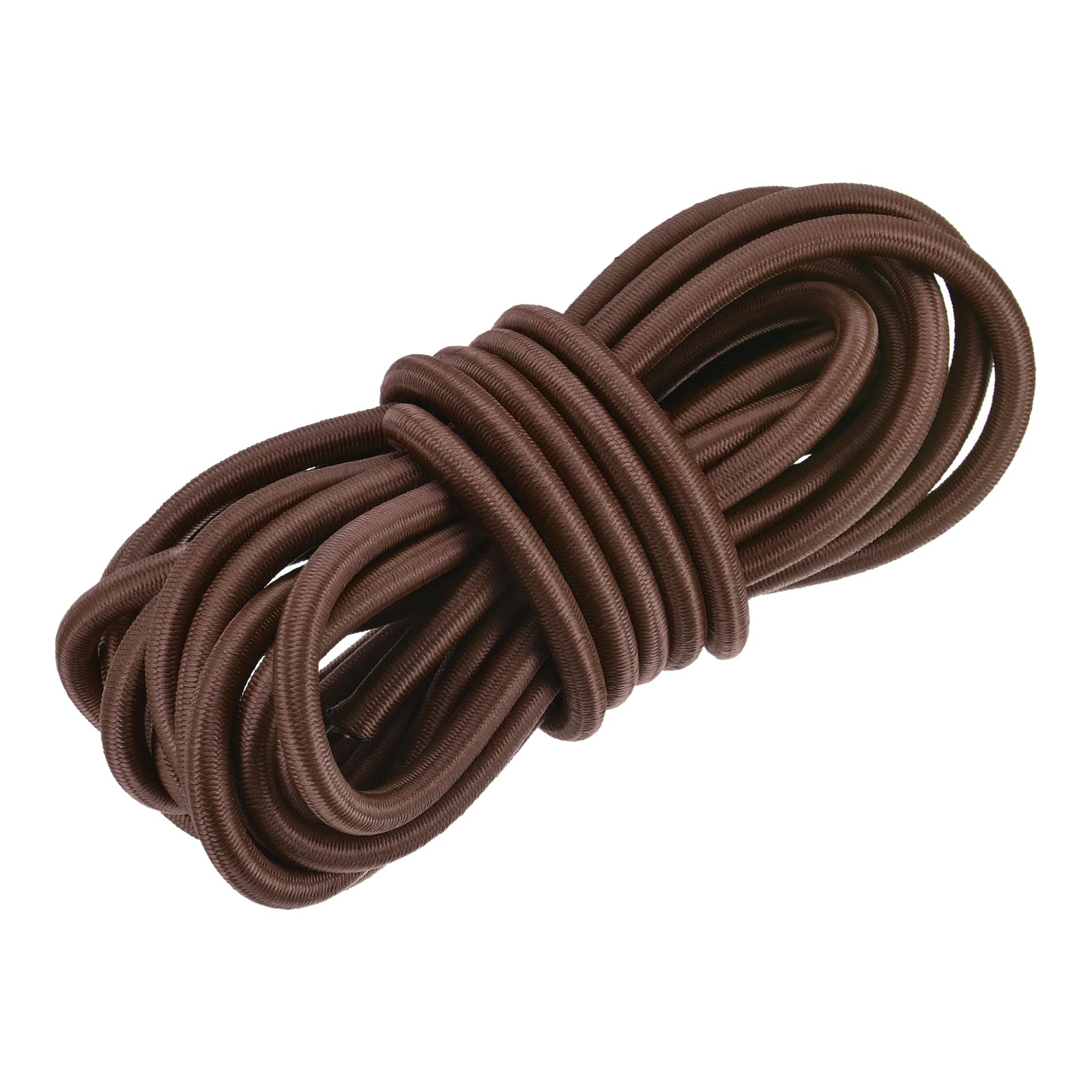 DMiotech 10mm Shock Cord, 7.6 M Brown Bungee Cord Tent Pole Shock Cord Round Elastic Kayak Rope Stretch String Marine Grade Heavy Polyester for DIY Projects Tie Downs
