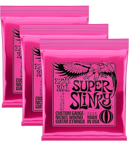 Amazon.com: Ernie Ball Electric Guitar Strings - Super Slinky Pure