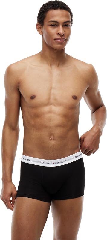Boxers Lot de 3 Homme avec Ceinture à Motif Logo, Multicolore (Th WHT/Th WHT/Th WHT), S-M