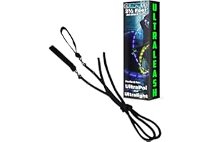 UltraPoi UltraLeash (Black) Soft Cord Leash System - LED Poi Leash | Raves and Concerts