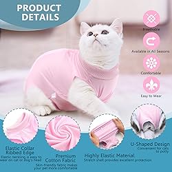 SUNFURA Cat Recovery Suit, Cat Onesie for Cats
