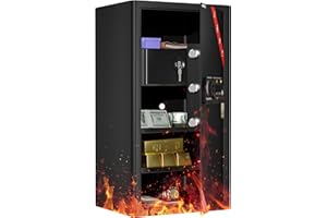 KABISAFE Safe Box, Anti-Theft Safe with Drawer Digital Keypad Key Lock for Home Office Hotel Document Jewelry Cash Storage 6.