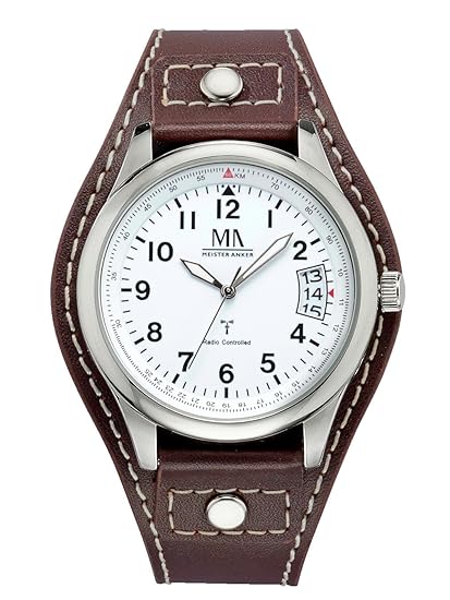 Meister Anker Herren-Funkuhr braun