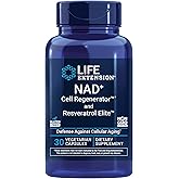 Life Extension NAD+ Cell Regenerator™ and Resveratrol Elite™*, nicotinamide riboside, Trans-resveratrol, quercetin, Fisetin, Heart Health, Healthy Aging, Vegetarian, Non-GMO, Gluten Free, 30 Capsules