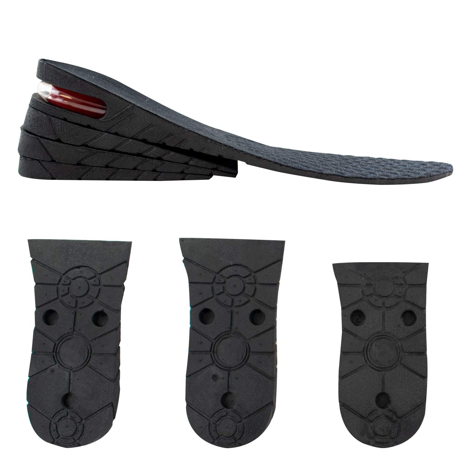 TRIXES Height Increasing Insoles - 4 Layer Heel Lift - Insole Insert for Men’s Shoes - Comfortable Heel Orthotic Insoles - Adjustable Arch Support - Heel Pads