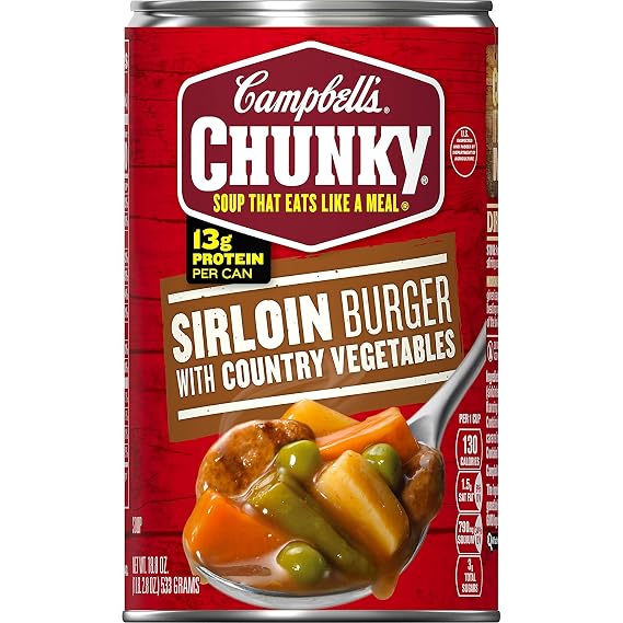 Campbell's chunky soup sirloin burger with country vegetables (051000005564)