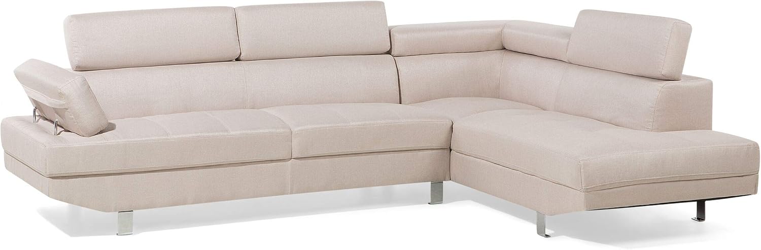 Beliani Canape D Angle Norrea Tissu Beige Beliani Amazon