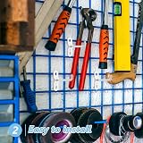 VILLCASE 30pcs 5cm Metal Pegboard Hooks Single Prong Slatwall Hangers Silver view 7