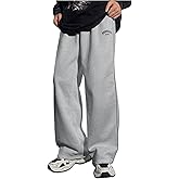 RoseSeek Boy's Letter Graphic Wide Leg Sweatpants Baggy Pants Athletic Track Sweat Pants Joggers