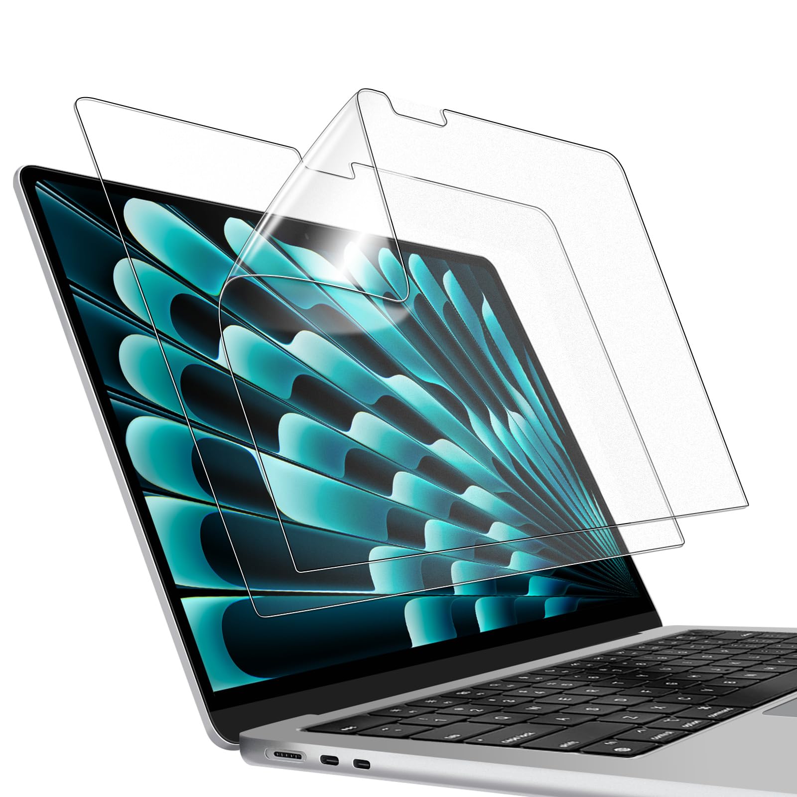 JETech Screen Protector for MacBook Air 13 Inch (M2-M5, 2022-2026), Anti-Glare PET Matte Film, Anti-Fingerprint, 2-Pack — image 1