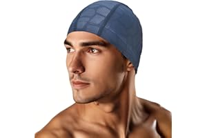 Kinwor Swim Cap for Men Women Adult, High Stretch Fabric Swim Cap, Swimming Caps Non-Waterproof