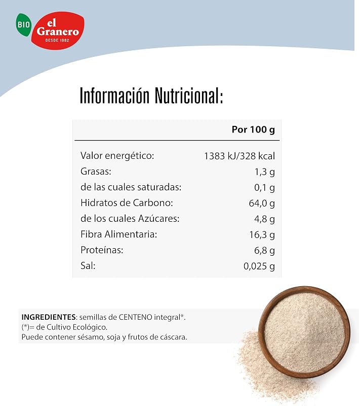 Granero Farina Di Segale Int. Bio 1Kg - 1000 g