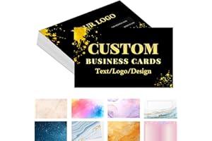 Custom Business Cards,Tarjetas para Negocio Personalizadas,Customizable with Your Logo/Image/Text,Double Sided Printable Wate