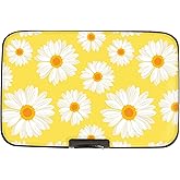 Monarque Armored Wallet Credit Card Case with RFID Data Theft Protection (Yellow Daisy)