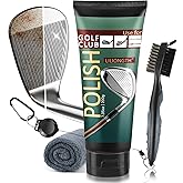 Golf Club Cleaning Kit 3-in-1 with Golf Club Cleaner Brush, Towel and 200g Golf Club Polish - Golf Club Care Kit for Instant Groove Rust & Scratch Remover - Golf Accessories for Men