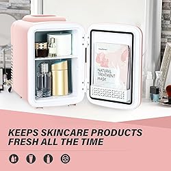 YSSOA Mini Fridge, 4L/6 Can Portable Cooler