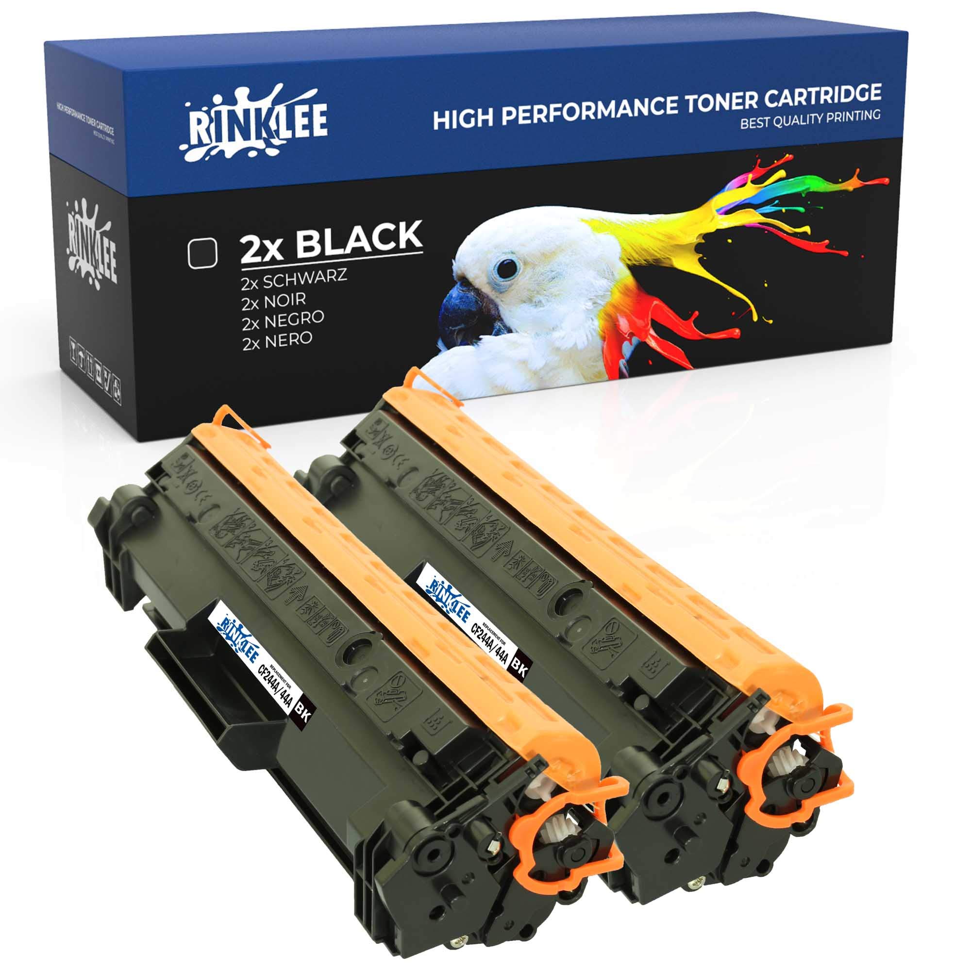 RINKLEE CF244A 44A Toner Cartridge Compatible with HP LaserJet Pro M15a M15w M16a M16w MFP M28a M28w M29a M29w | High Yield 1000 Pages | Black, 2-Pack