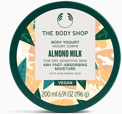 The Body Shop Almond Milk Body Yogurt 200ml Dry Sensitive Skin Vegan