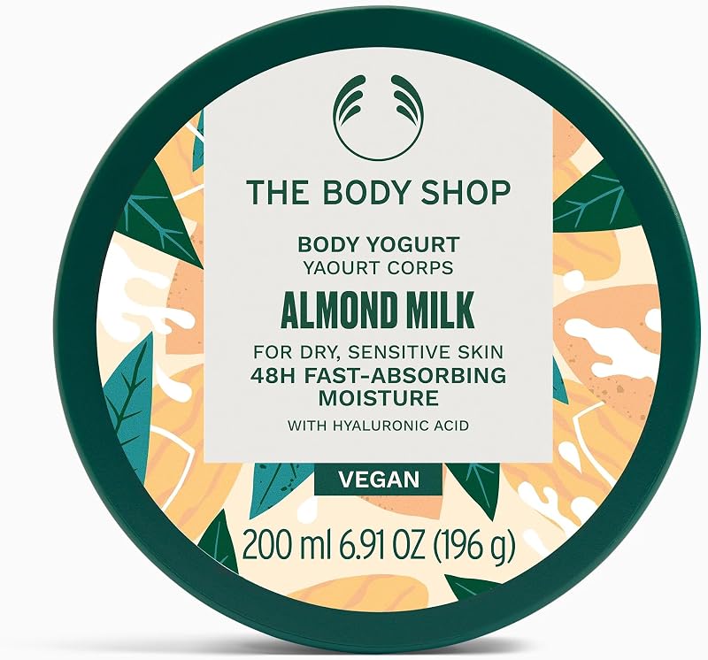 The Body Shop Almond Milk Body Yogurt 200ml Dry Sensitive Skin Vegan