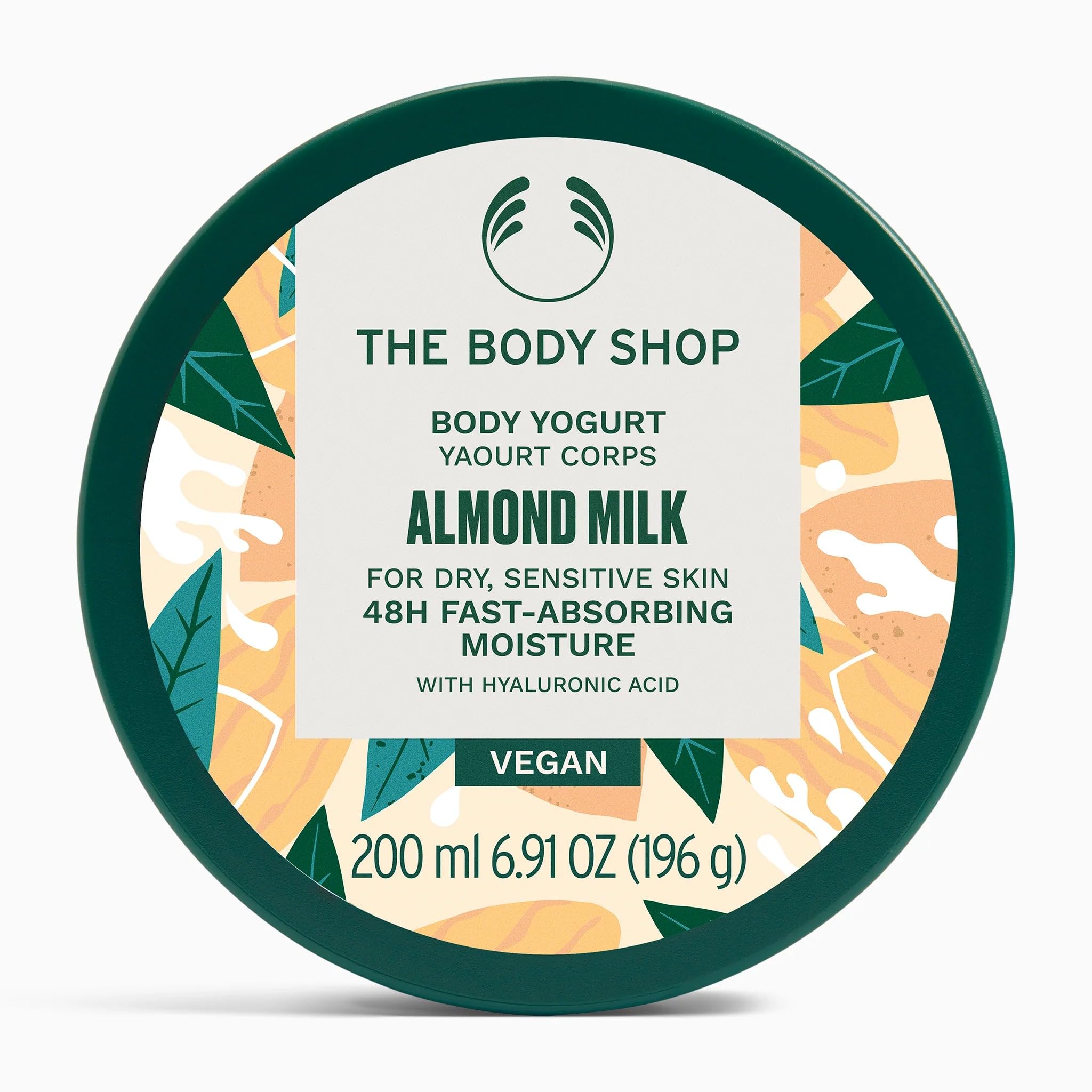 The Body Shop Almond Milk 200ml Body Yogurt for Dry Sensitive Skin - Vegan