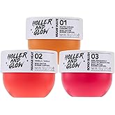 Bundle of Holler and Glow Dragonfruit Body Butter For Women, Sweet, Floral, Warm Notes, Smells Good, Body Lotion For Extremely Dry Skin, Moisturizing, Nourishing, Shea Butter, 3 Pack Variety