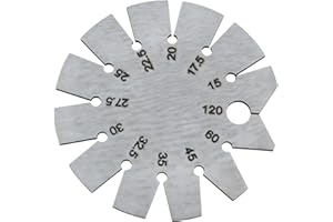 SAFYCABY Stainless Steel Bevel Gauge 15-120 Degree Knife Blade Angle Gauge Axe Angle Gauge for Woodworking Knife Chisel Planer