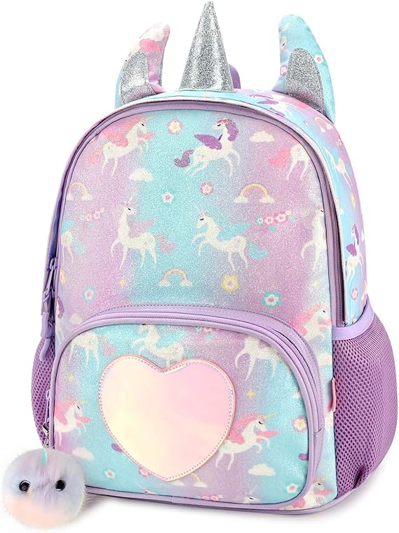 Mibasies Kids Unicorn Backpack for Girls Rainbow School Bag (Unicorn