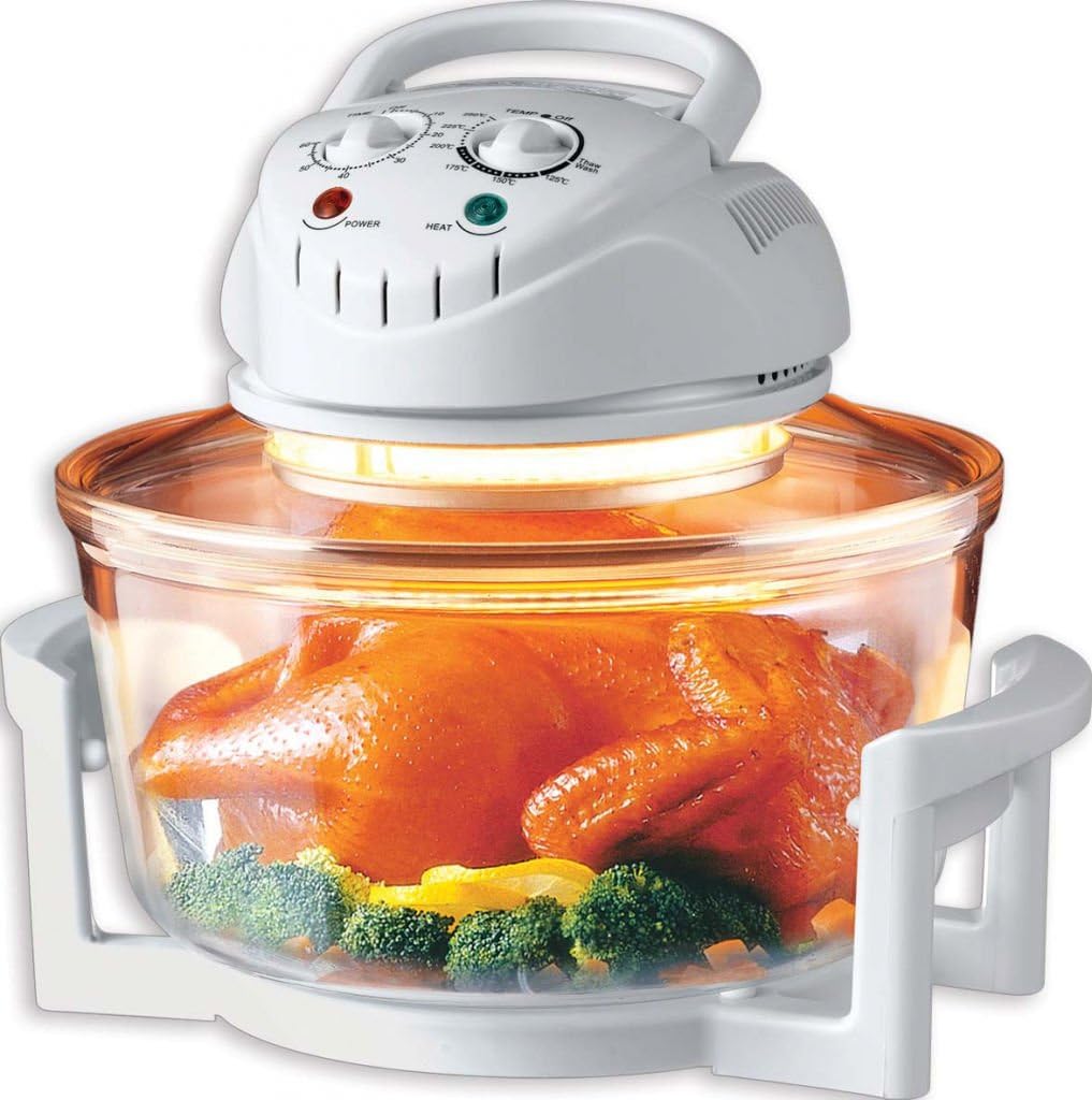 12 LITRE HALOGEN CONVECTION OVEN 1300W WHITE COOKER WHITE MULTI COOKER