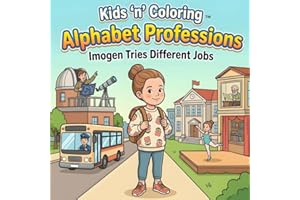 Kids ‘n’ Coloring: Alphabet Professions – Imogen Tries Different Jobs: ABC Coloring Book for Toddlers Ages 3+, Learn the Alph