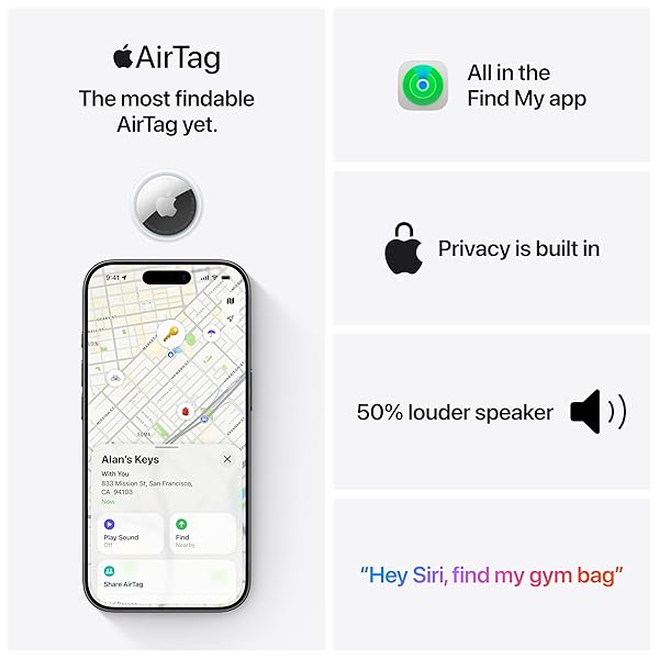 APPLE AIRTAG (2ND GENERATION): TRACKER FOR KEYCHAIN, WALLET, AND MORE; LOCATOR WITH SOUND; SIMPLE ONE-TAP SETUP WITH IPHONE OR IPAD; KEY FINDER WITH UP TO 1.5X PRECISION FINDING RANGE