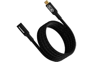 2m/6.6ft USB C Extension Cable, 20Gbps Data Transfer & 240W PD Fast Charging, 4K@60Hz Video Cable,Nylon Braided Male to Femal