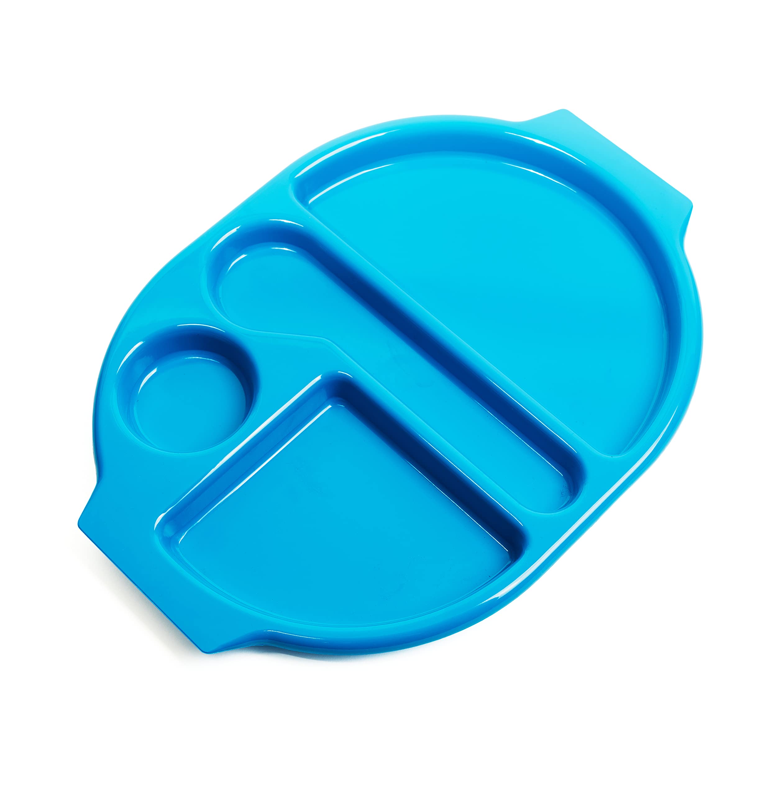 Harfield Large Meal Tray Blue 38x28cm Polycarbonate Virtually Unbreakable Reusable Dishwasher Safe Childrens Tray