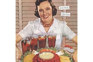 Boston International Anne Taintor IHR 3-Ply Paper Napkins, 20-Count Cocktail Size, Pin This