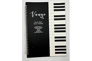 Blank Sheet Music Composition Manuscript Staff Paper Art Music Notebook Black 120 Pages 29x21cm (Vange)
