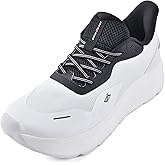 JACKSHIBO Slip in Men Hands Free Shoes Wide Toe Box Slip On Walking Running Tennis Athletic Sneakers Arch Support Plantar Fasciitis Orthopedic Shoes with Metatarsal Pads Cushion Thick Zero Drop Sole