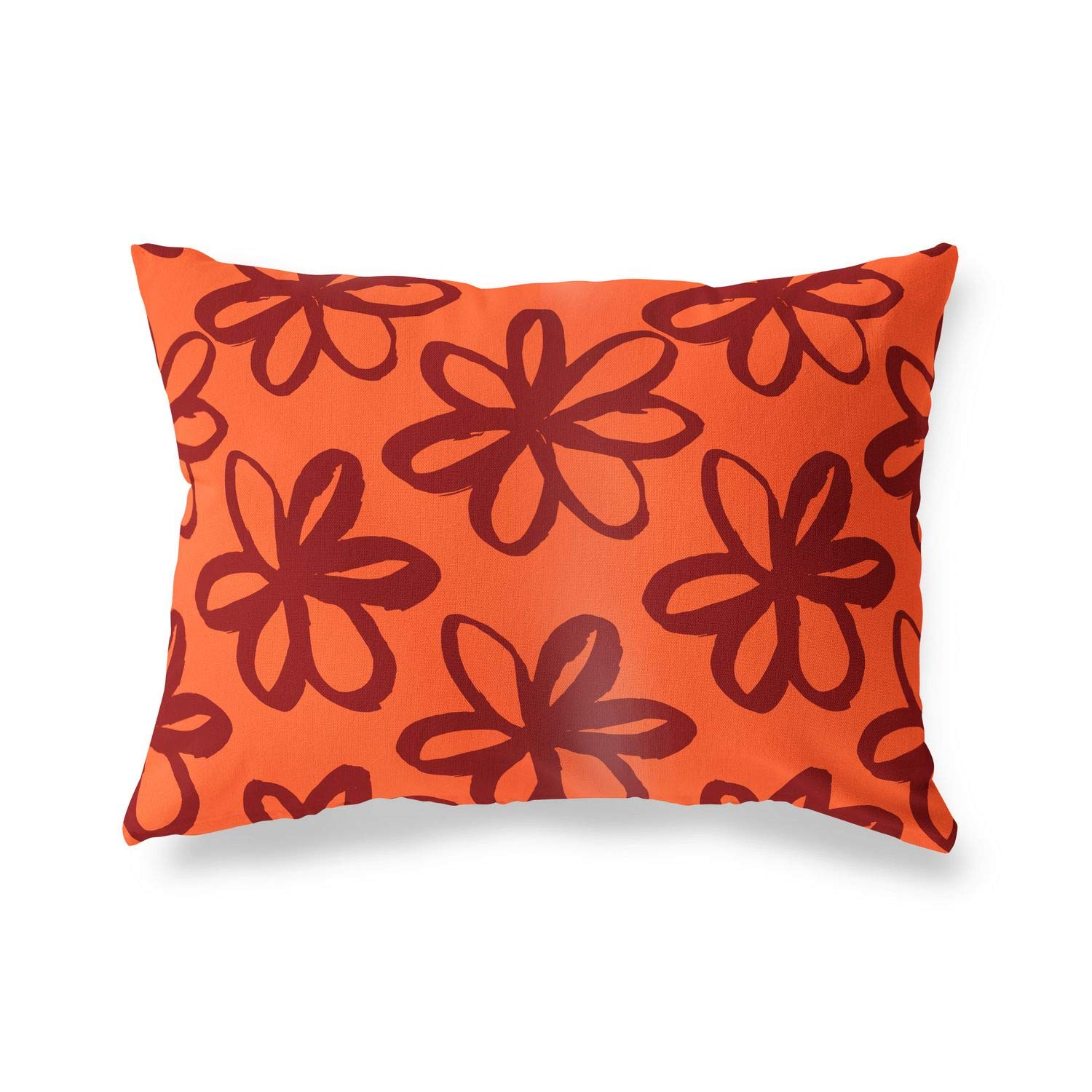 BonaMaison Decorative Cushion Cover, Orange Bordeux Throw Pillow Covers, Home Decorative Pillowcases for Livingroom, Sofa, Bedroom, Size: 45X60 Cm - Designed and Manufactured in Turkey